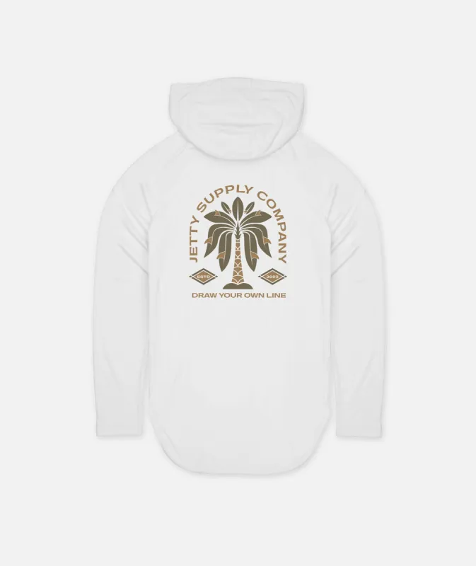 Fins UV Hoodie - White made by JETTY