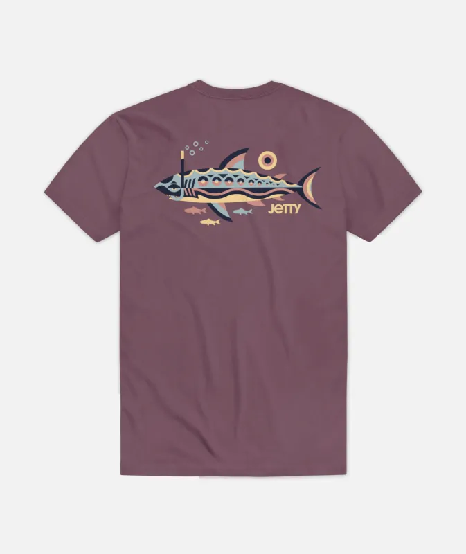Geogill Pocket Tee - Maroon sold by JETTY