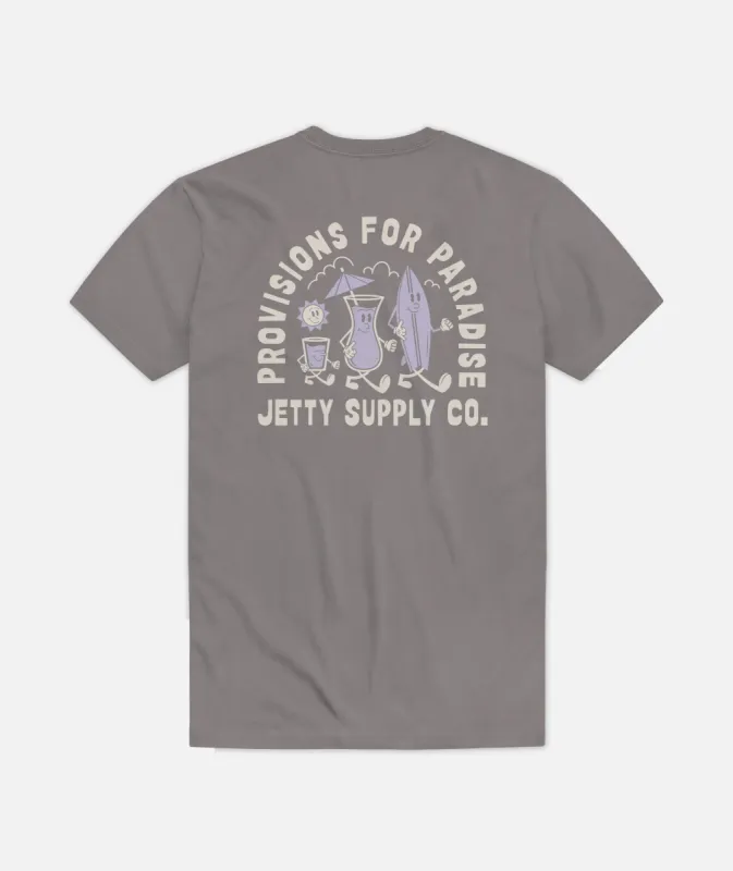 Paradise Pals Tee - Grey sold by JETTY