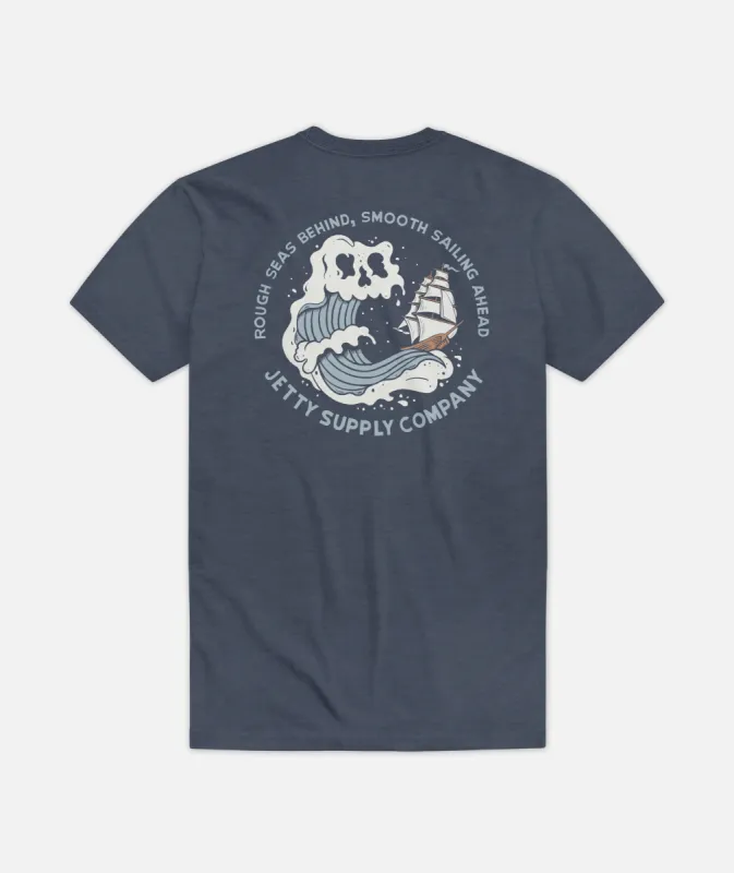 Rough Seas Tee - Navy made by JETTY