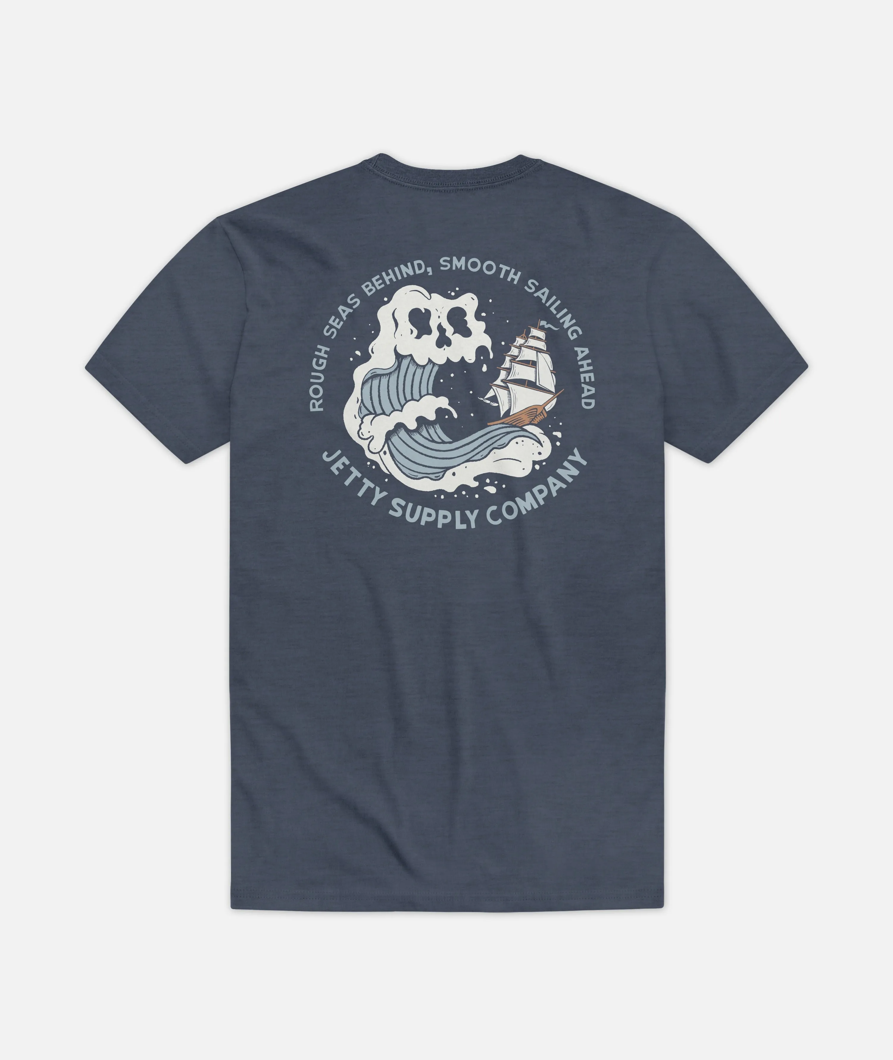 Rough Seas Tee - Navy sold by JETTY