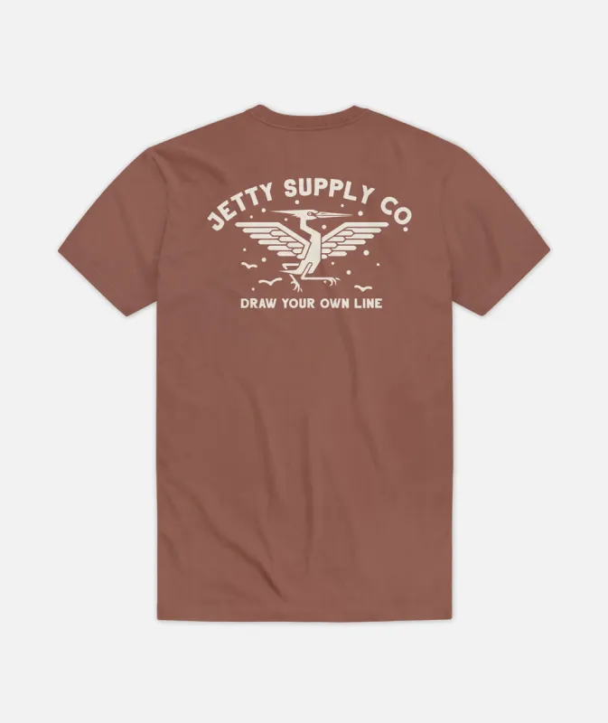 Heron Tee - Brown sold by JETTY