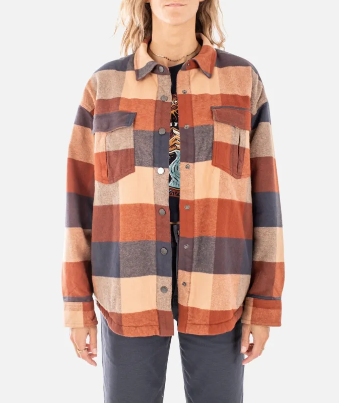 The Nivean Flannel Jacket - Tan sold by JETTY