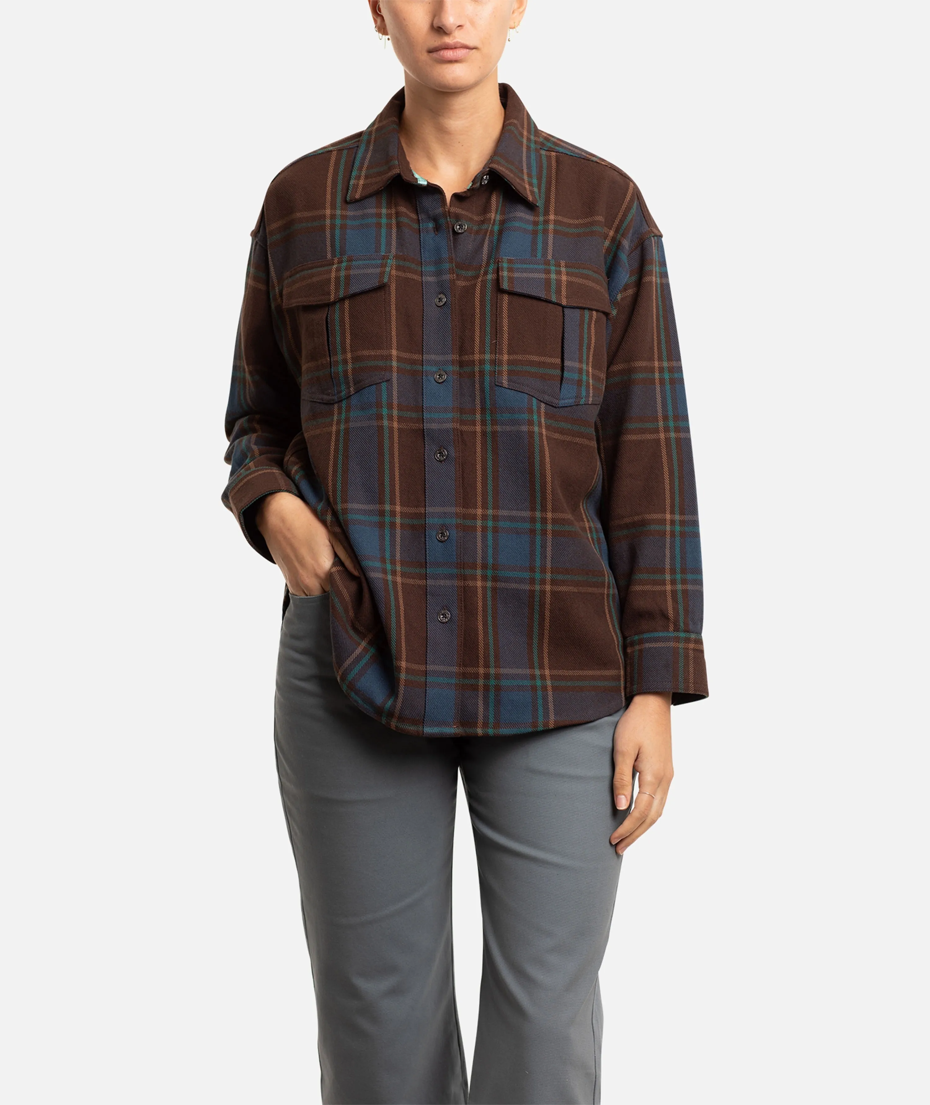 Anchor Flannel - Brown sold by JETTY