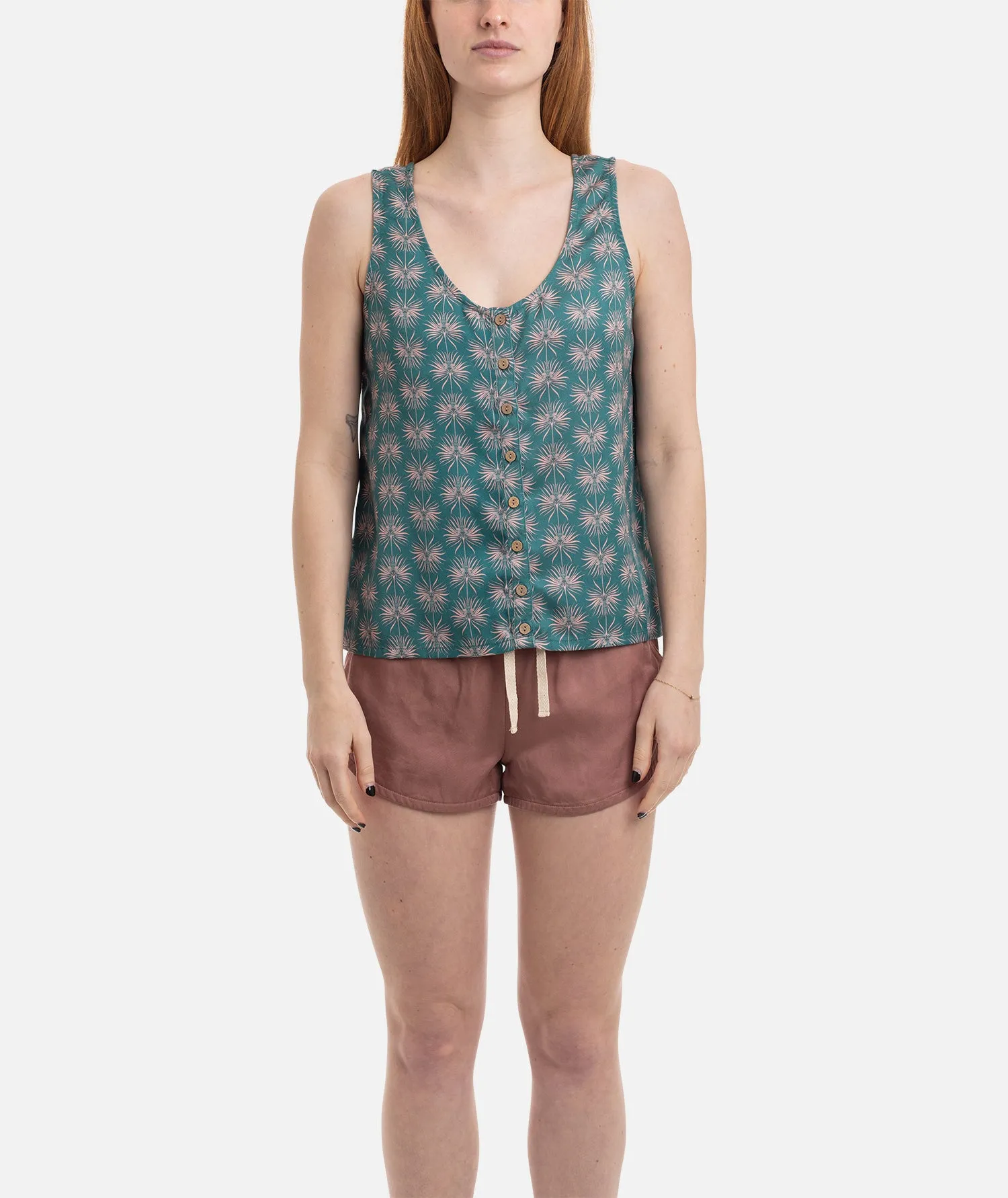 Sandy Hook Tank - Teal sold by JETTY
