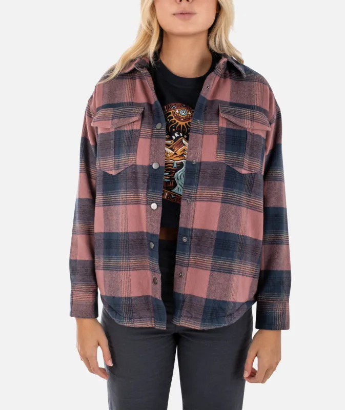 Nivean Flannel Jacket - Mauve sold by JETTY