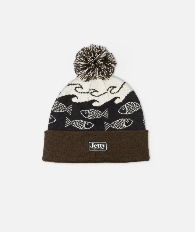 Fisheries Logo Beanie - Navy sold by JETTY