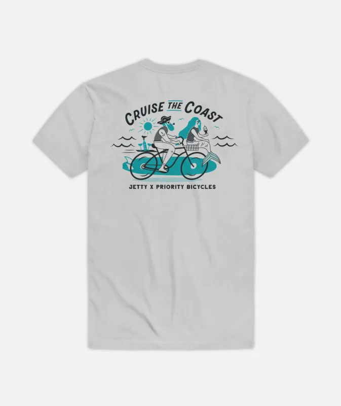 Cruise the Coast Tee - Silver sold by JETTY