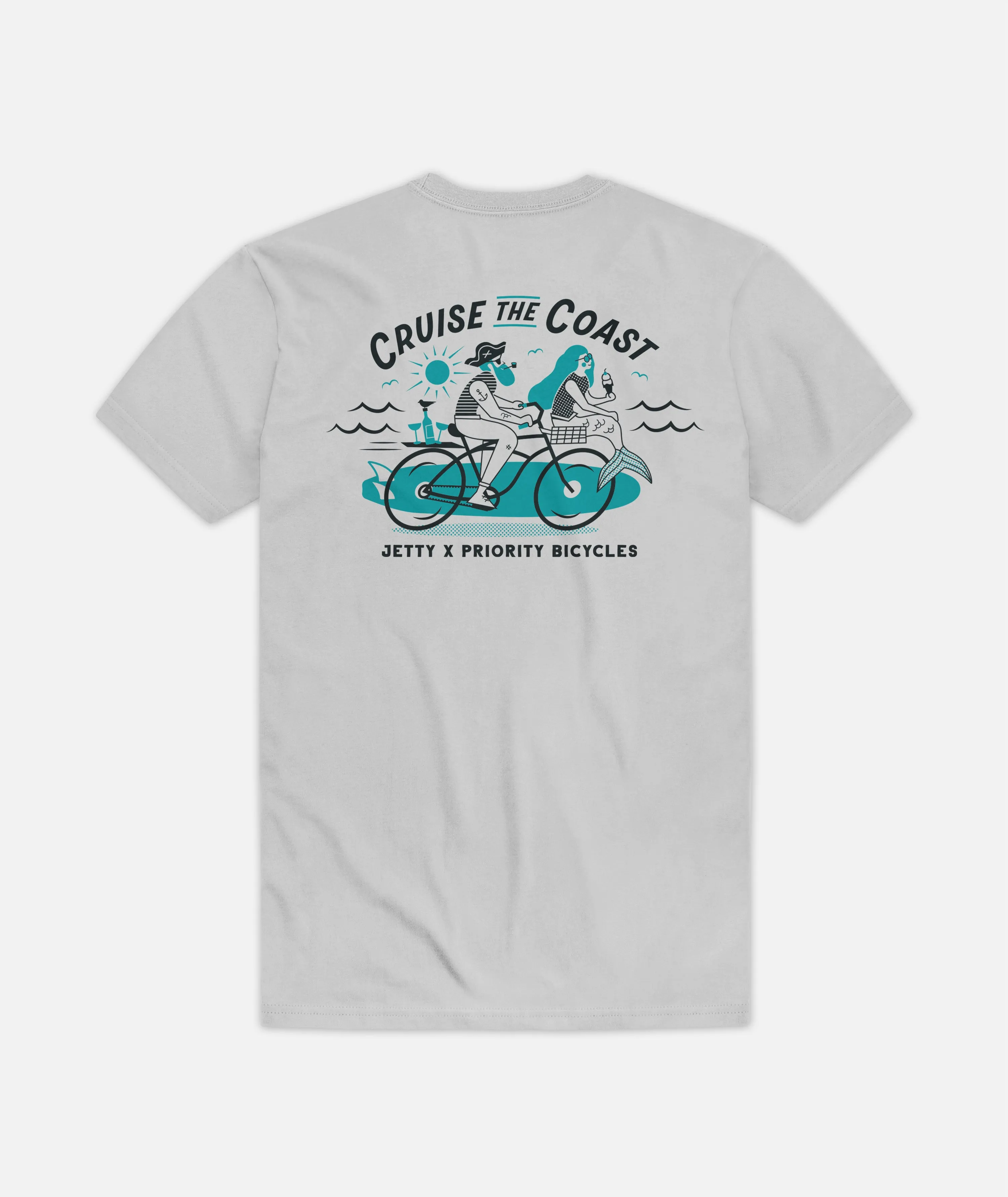Cruise the Coast Tee - Silver sold by JETTY