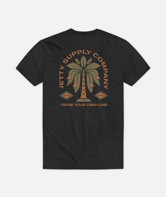 Fins Tee - Charcoal sold by JETTY