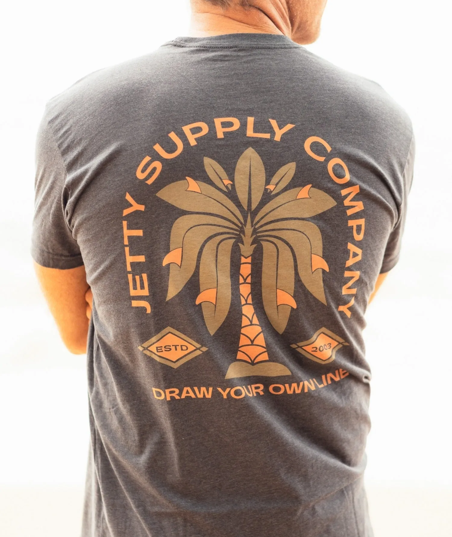 Fins Tee - Charcoal sold by JETTY product image thumbnail 3