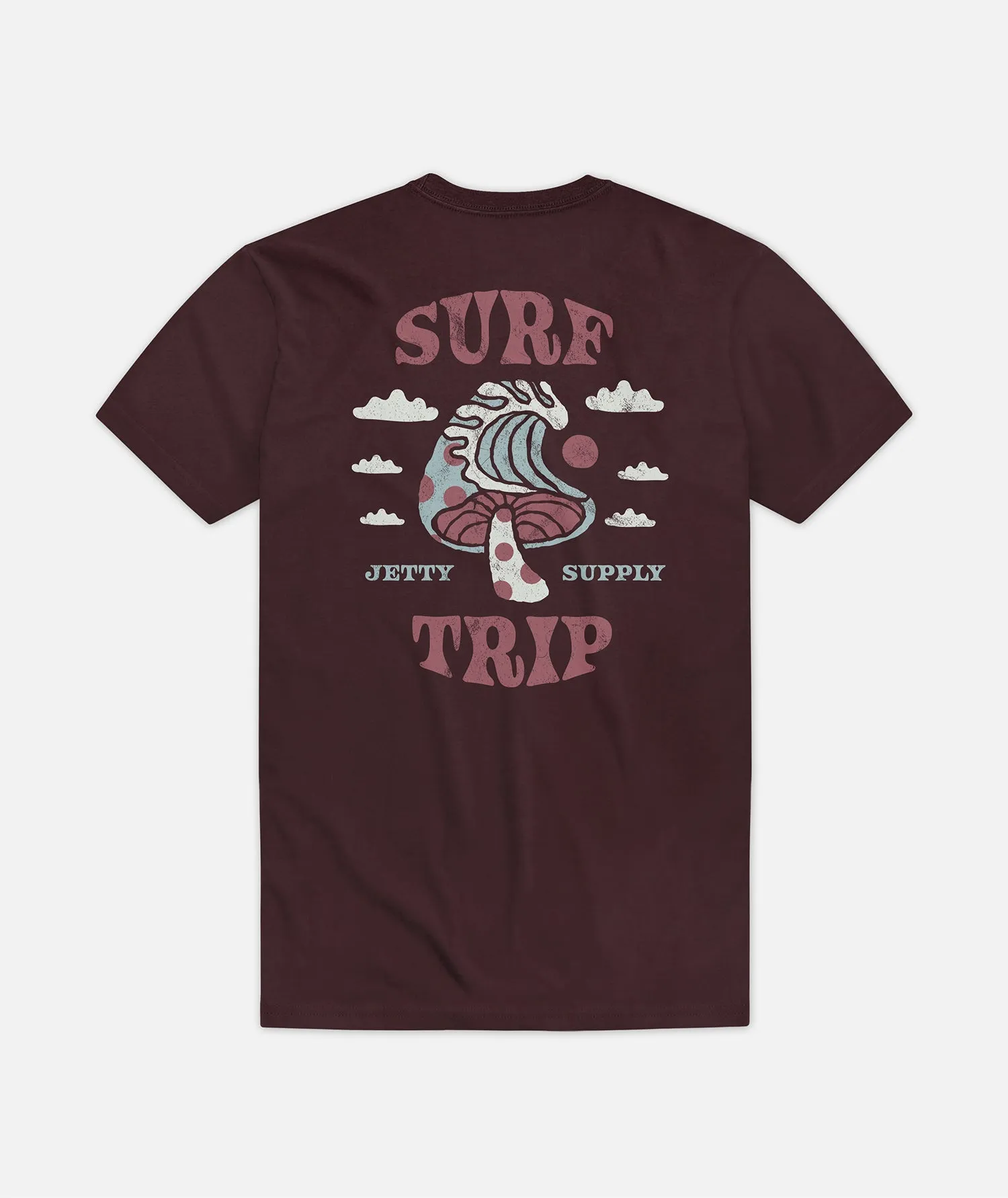 Surf Trip Tee - Oxblood sold by JETTY