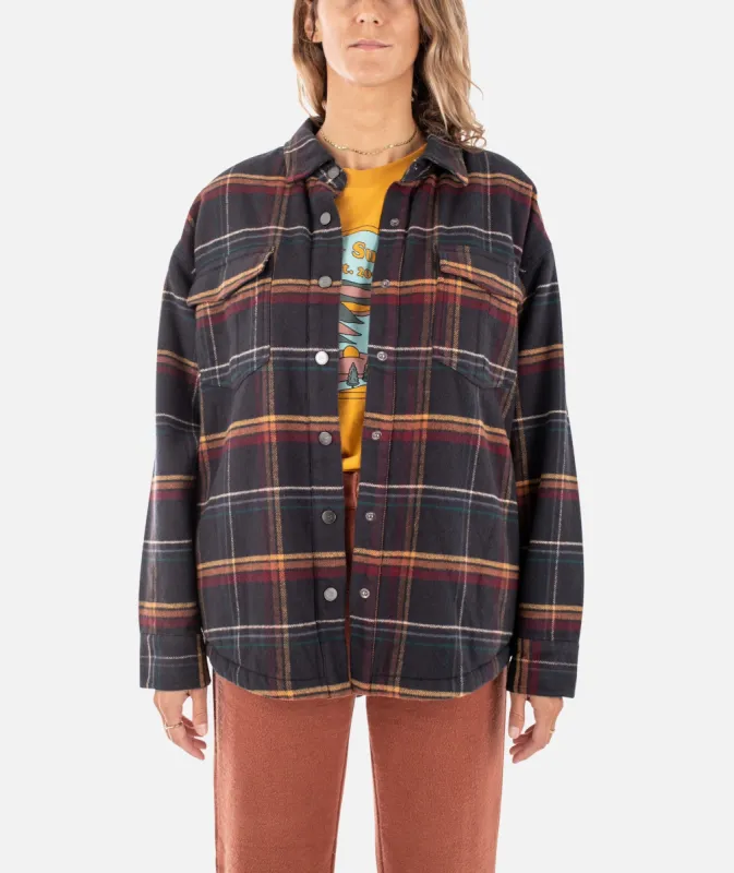 The Nivean Flannel Jacket - Graphite sold by JETTY
