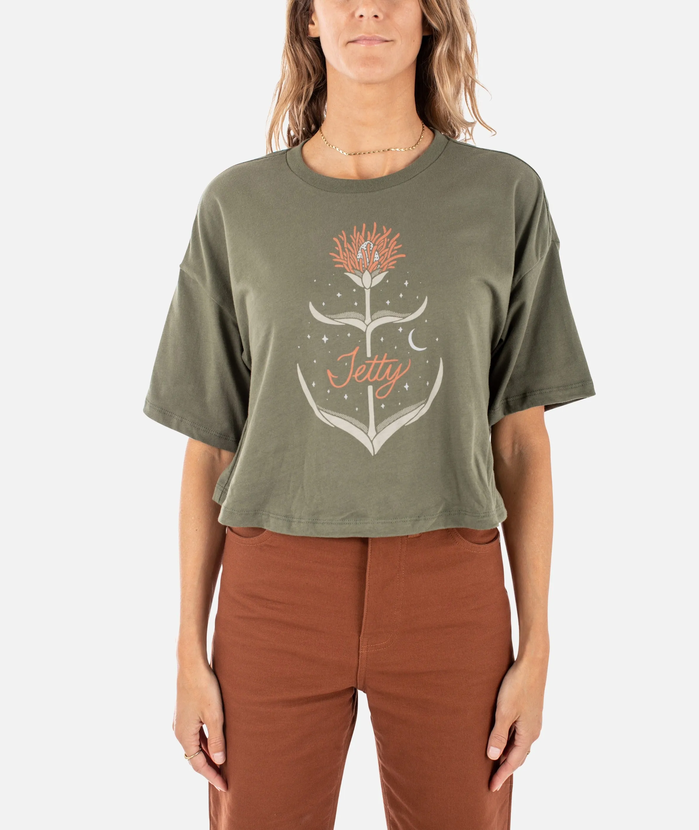 Nightbloom Tee - Military Green sold by JETTY