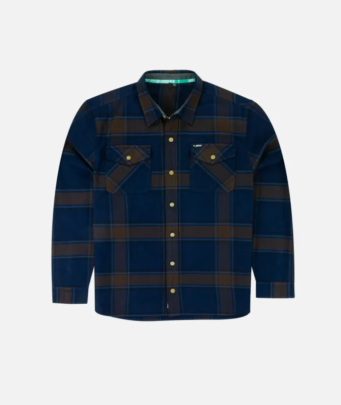 Grom Ripple Flannel - Navy sold by JETTY