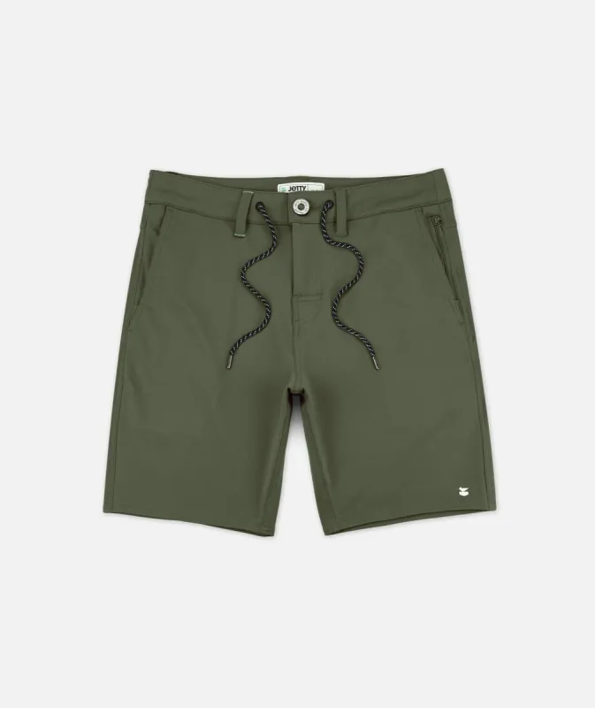 Traverse Utility Short - Military sold by JETTY