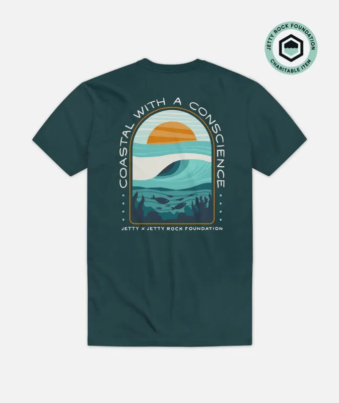 JRF x Coastal Conscience Wave Tee - Atlantic sold by JETTY