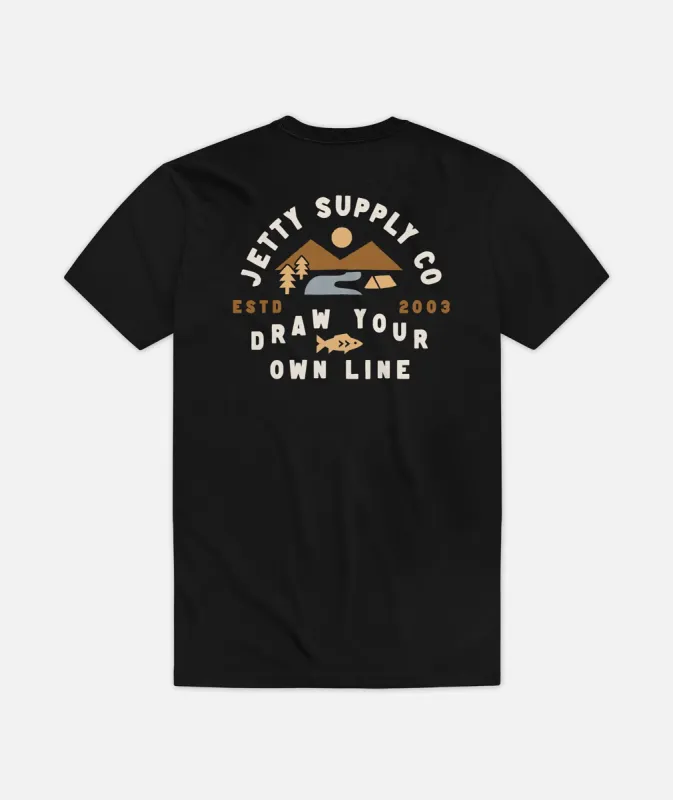 Basecamp Tee - Black sold by JETTY