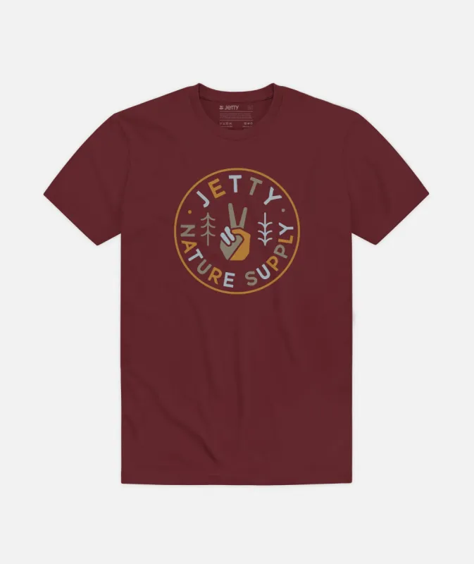 Grom Good Natured Tee - Maroon made by JETTY