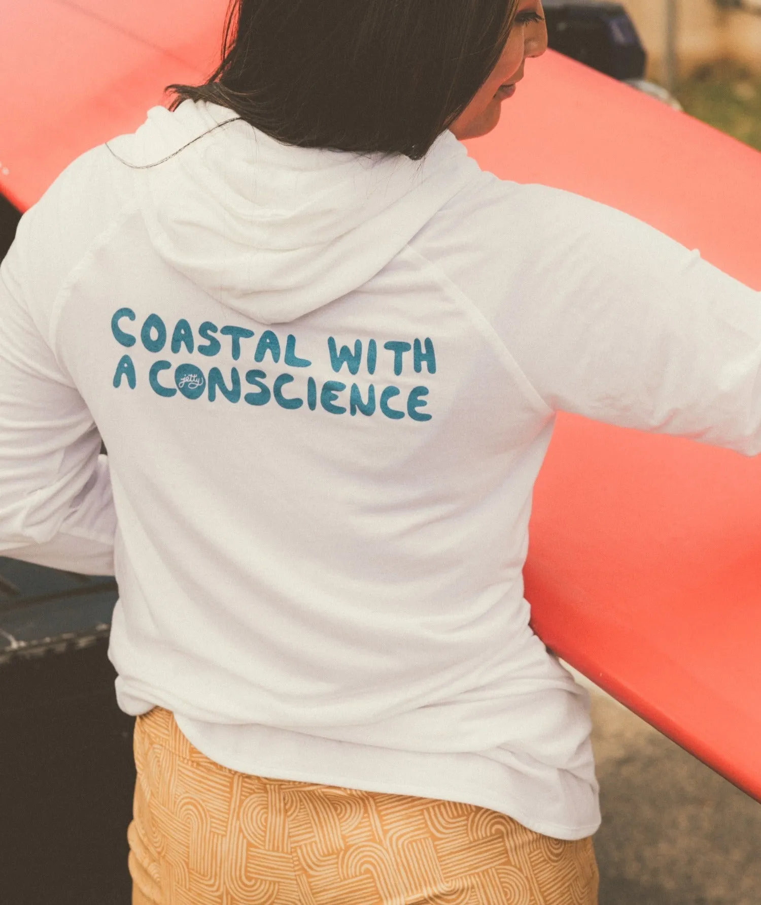 Conscience Hooded UV Shirt - White sold by JETTY product image thumbnail 4