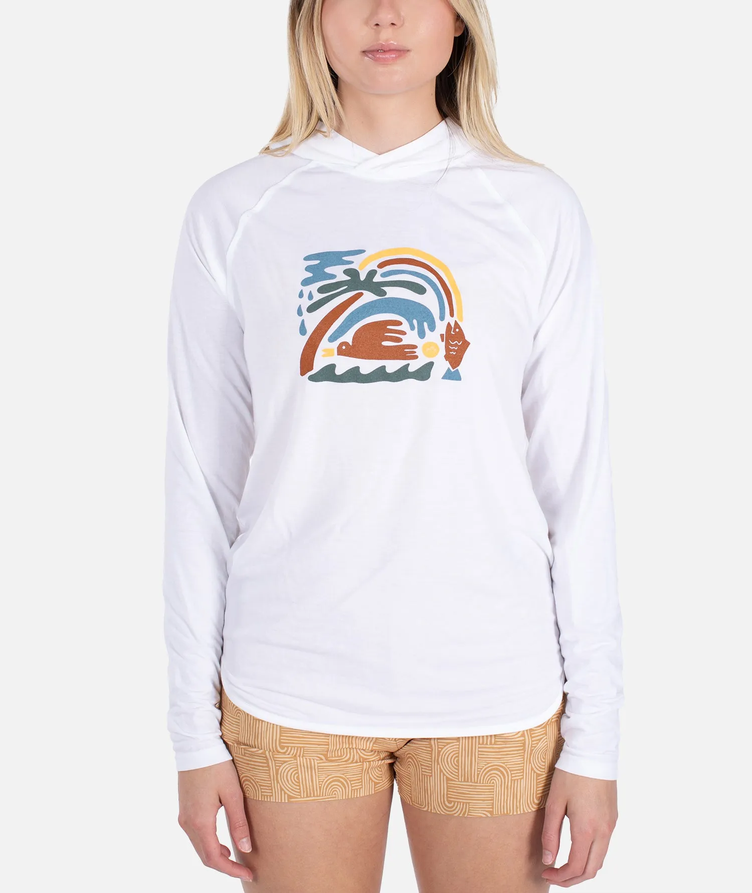 Conscience Hooded UV Shirt - White sold by JETTY