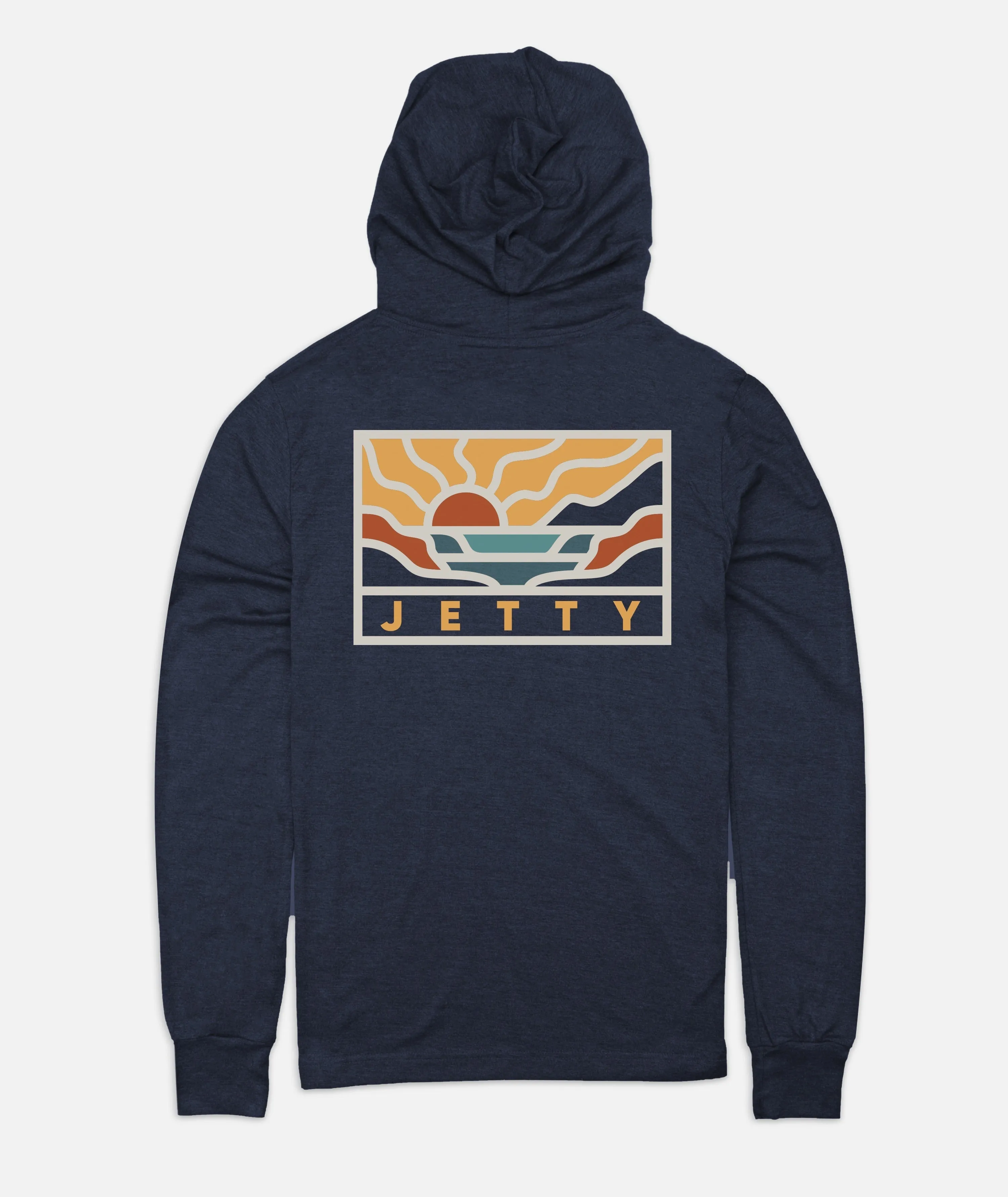 Valley Tee Hoodie - Navy sold by JETTY