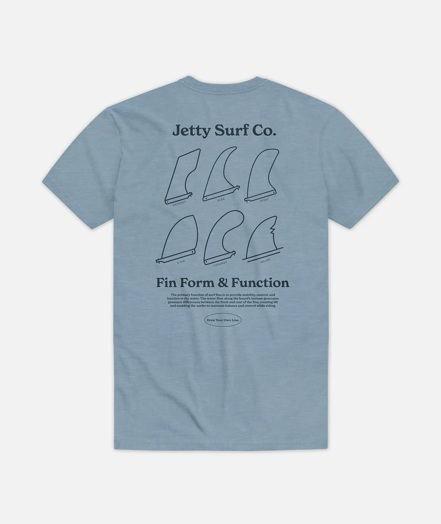 Fins Tee - Fog sold by JETTY