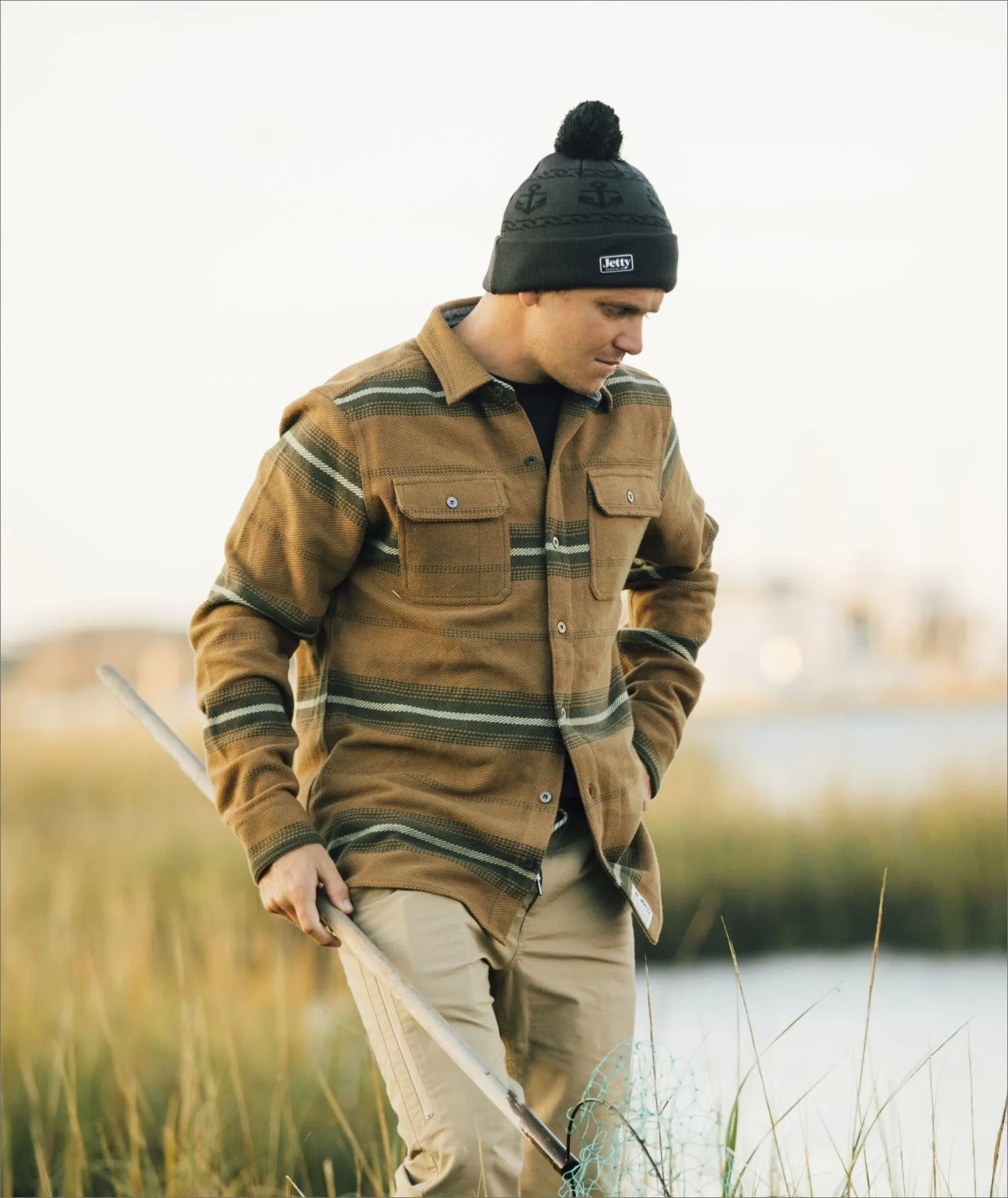 F22 Horizon Flannel - Charcoal sold by JETTY product image thumbnail 2