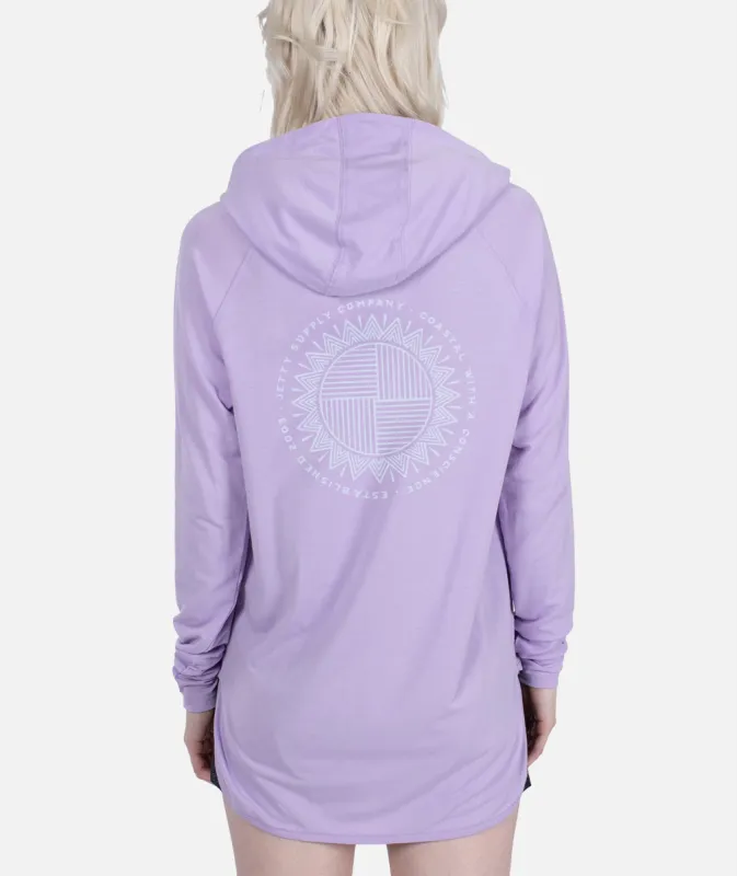 Radial Hooded UV Shirt - Lavender sold by JETTY