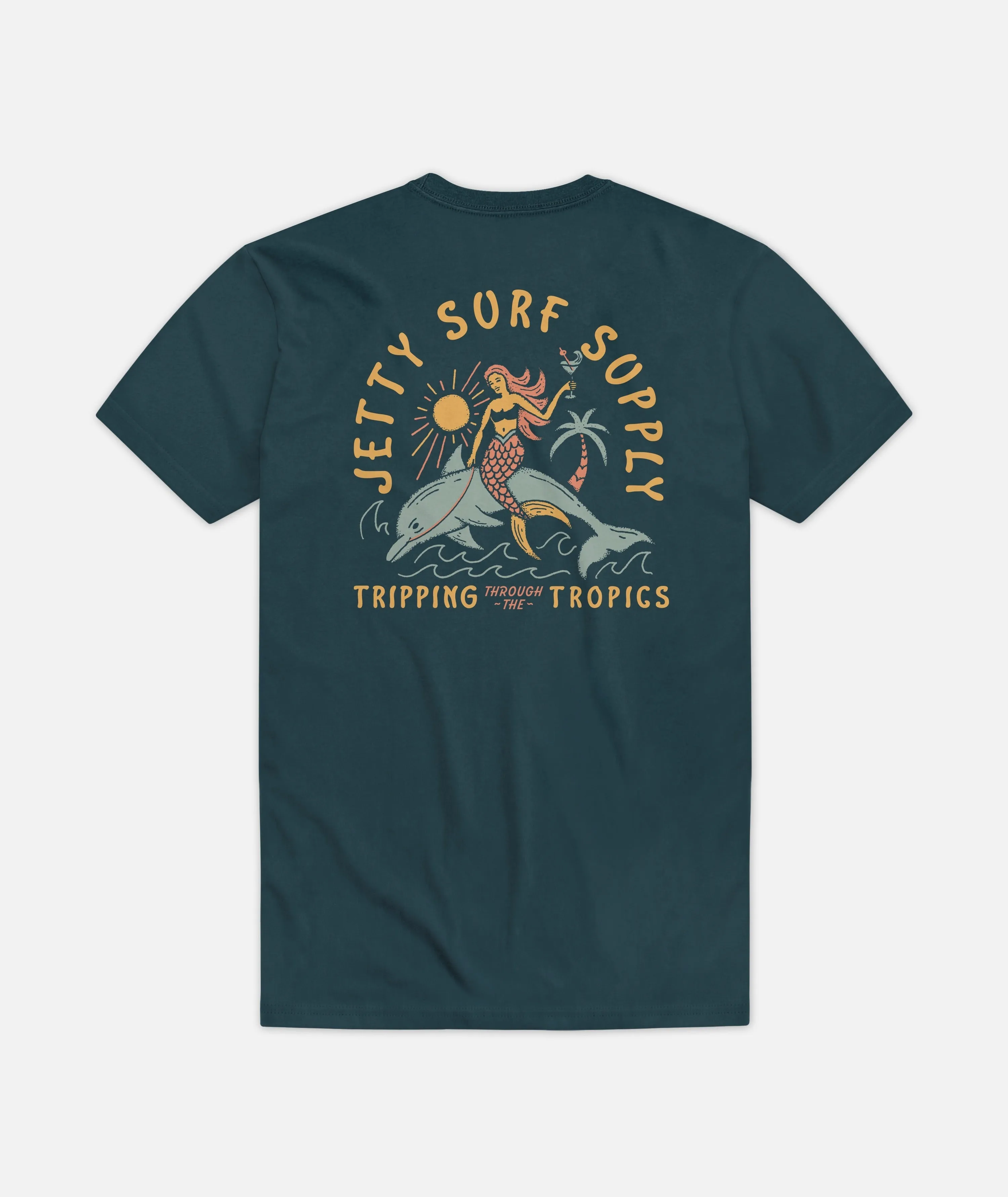 Tripping Tee - Teal sold by JETTY