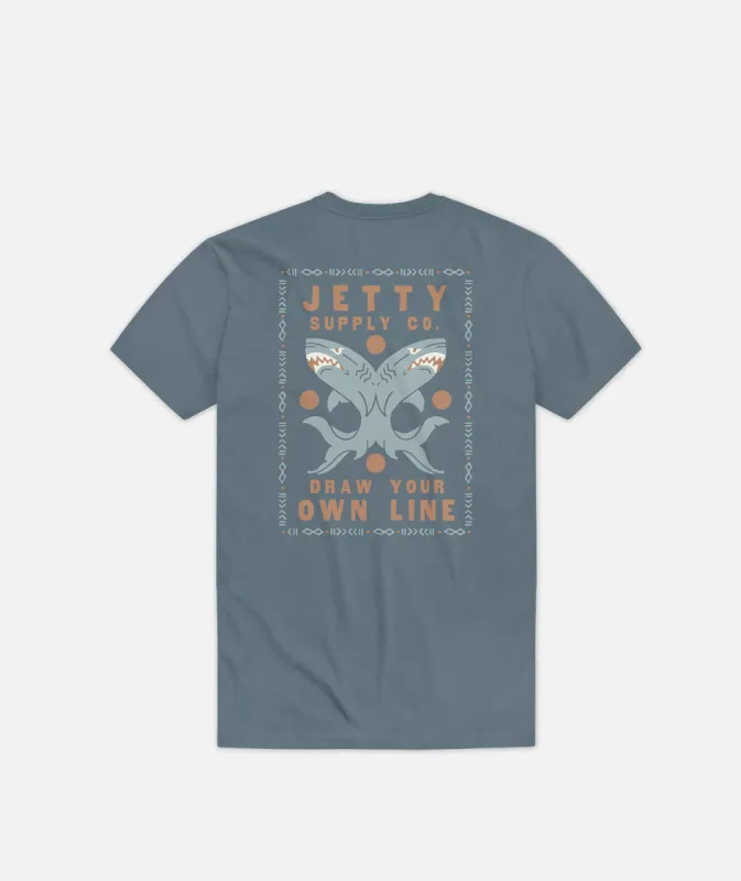 Grom Thrash Tee - Blue sold by JETTY
