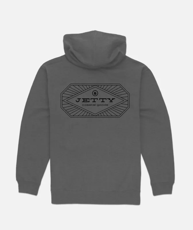 Charger Zip Up Hoodie - Charcoal sold by JETTY