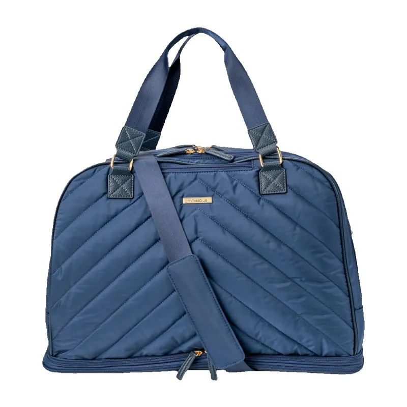 Puffer Duffel Bag with Shoe Compartment & Laptop Sleeve made by MinkeeBlue