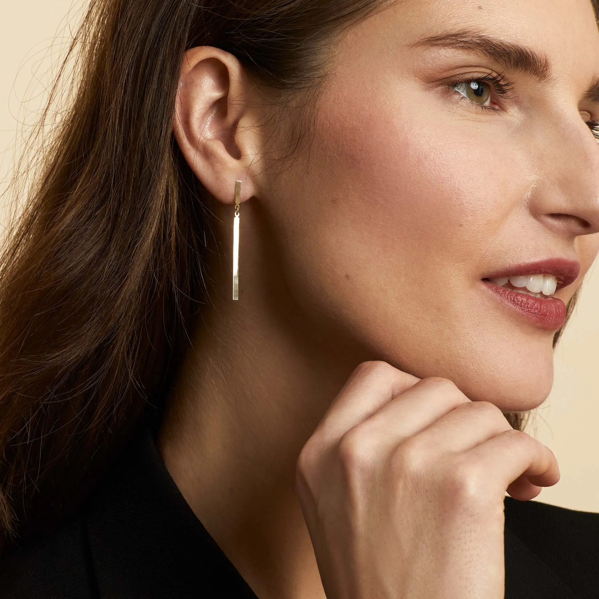 Brooklyn Bar Bold Drop Earrings sold by Oradina product image thumbnail 3