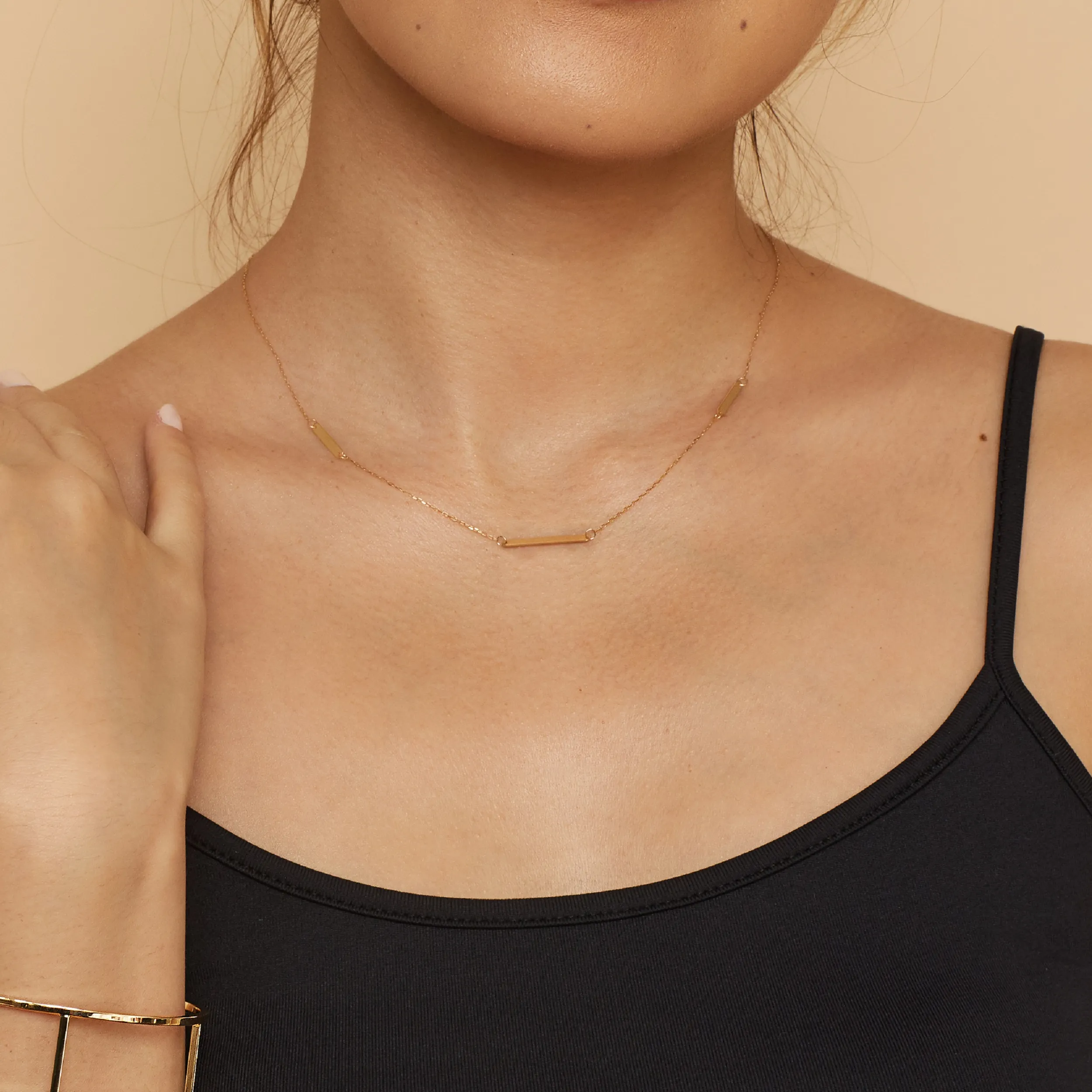 Brooklyn Bar Station Necklace sold by Oradina product image thumbnail 2