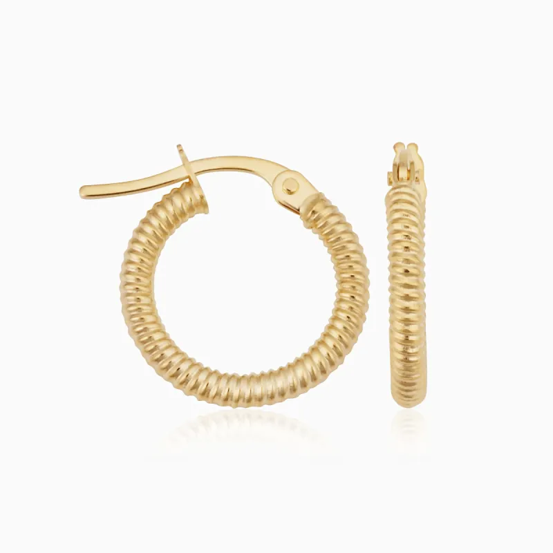 Ribbed Mini Hoops sold by Oradina