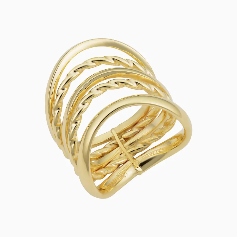 Wavy Stack Ring sold by Oradina