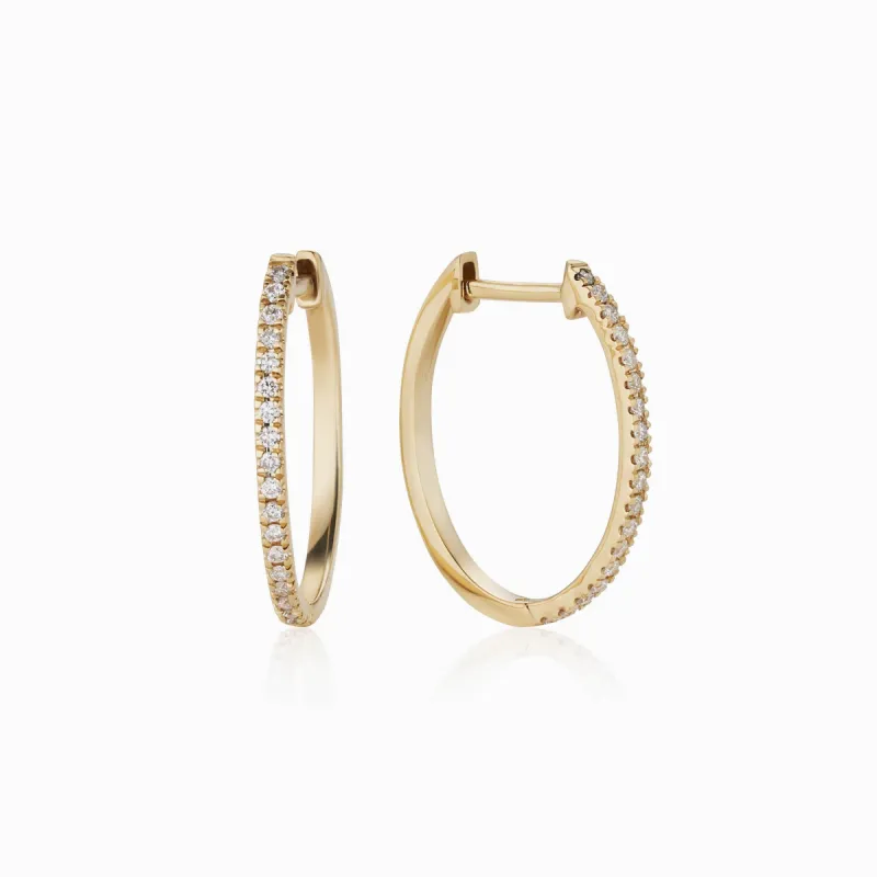 Shine Bright Medium Diamond Hoops sold by Oradina
