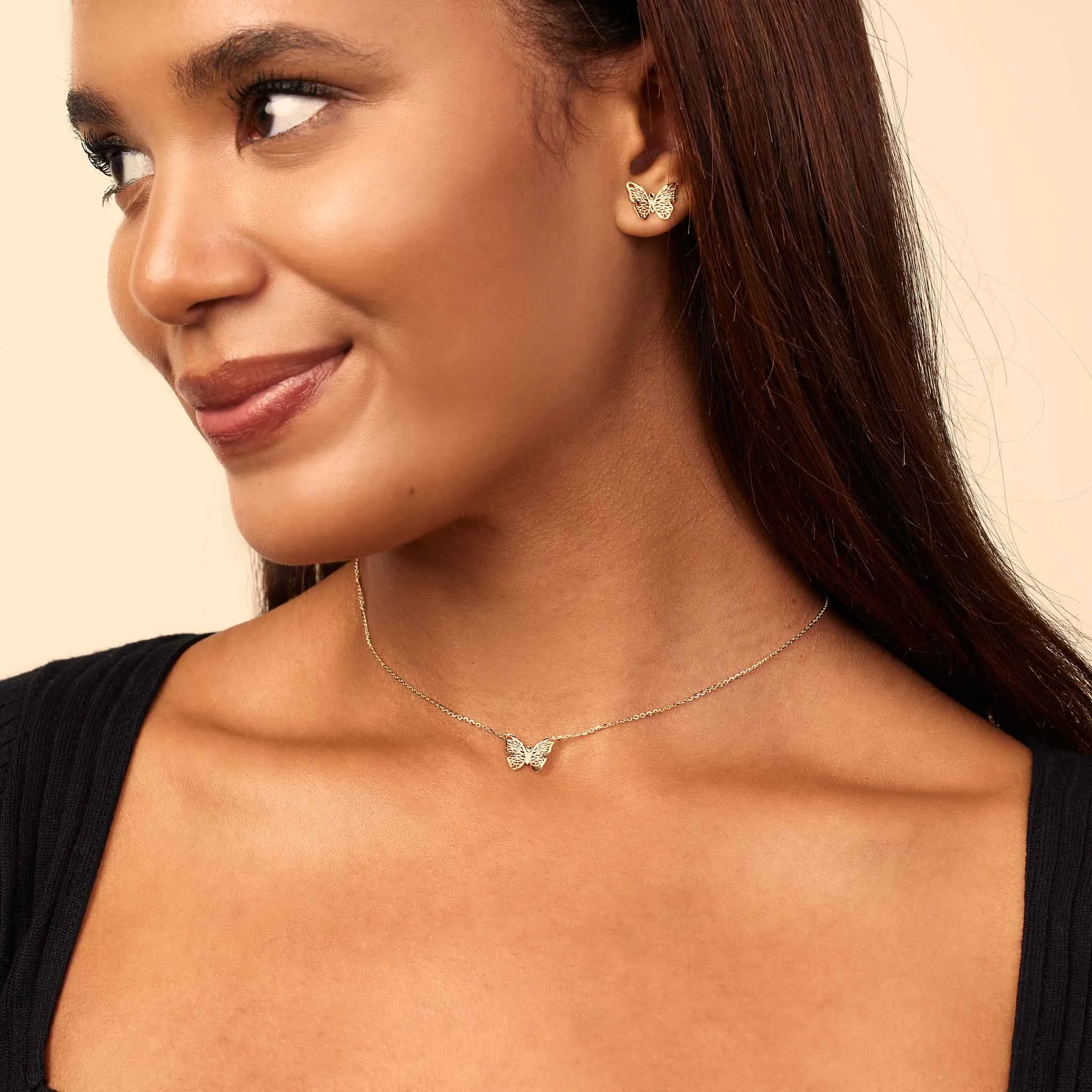 Social Butterfly Pendant Necklace sold by Oradina product image thumbnail 3