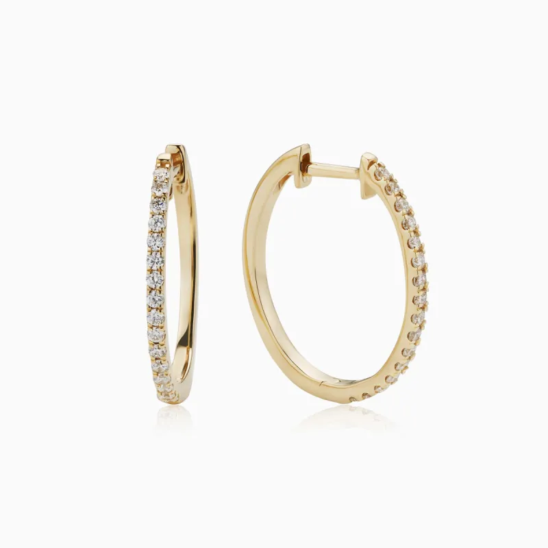 Shine Bright Large Diamond Hoops sold by Oradina