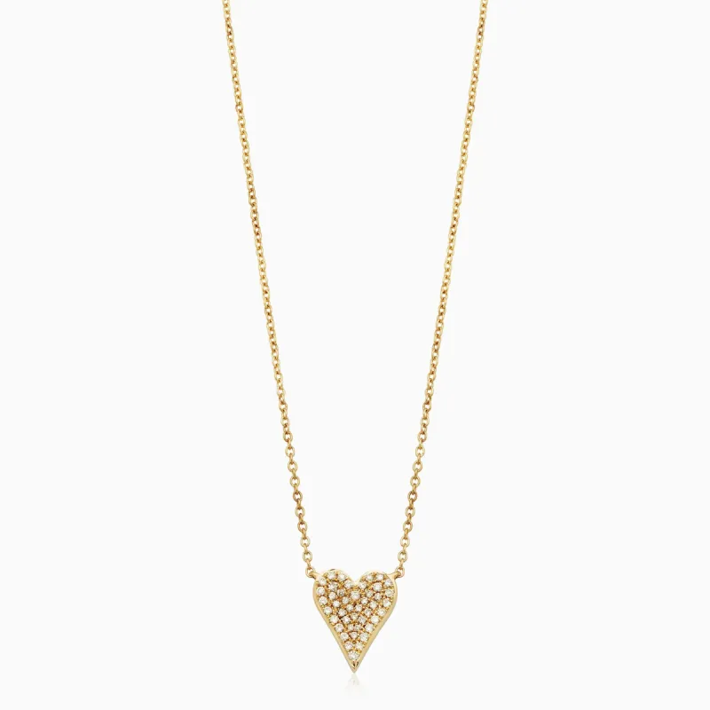 Radiant Diamond Heart Pendant Necklace sold by Oradina