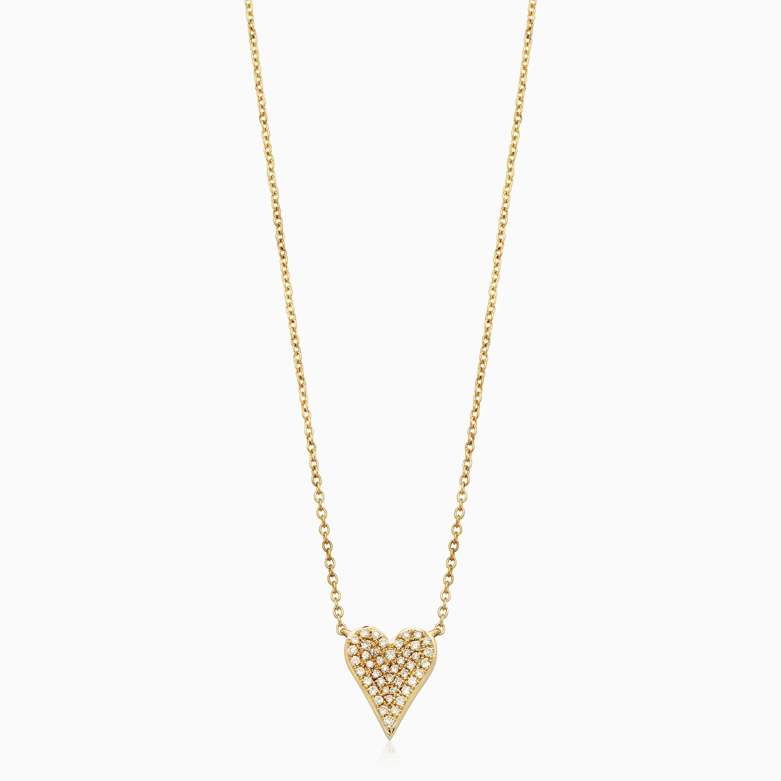 Radiant Diamond Heart Pendant Necklace sold by Oradina