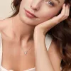 Radiant Diamond Heart Pendant Necklace sold by Oradina