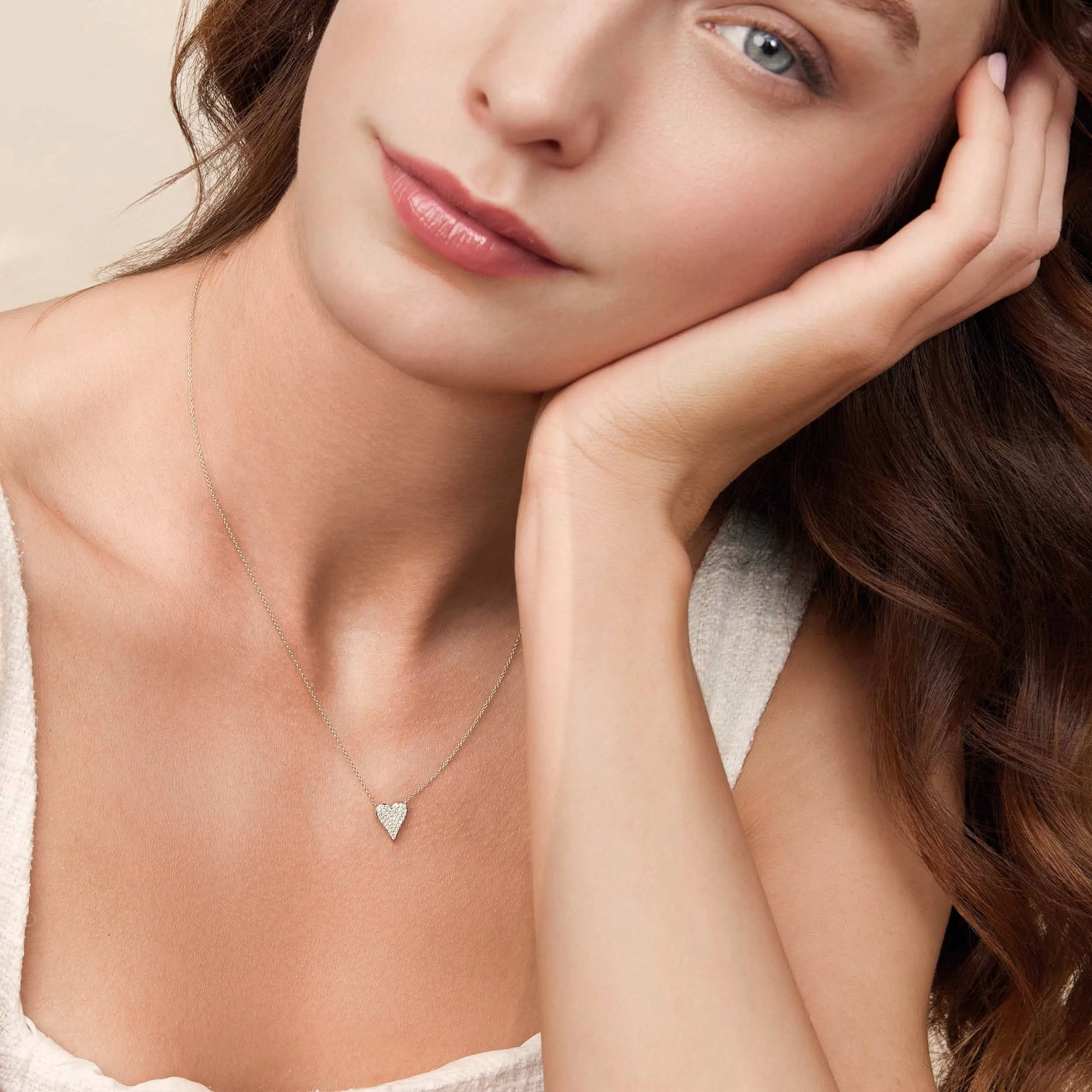 Radiant Diamond Heart Pendant Necklace sold by Oradina product image thumbnail 4