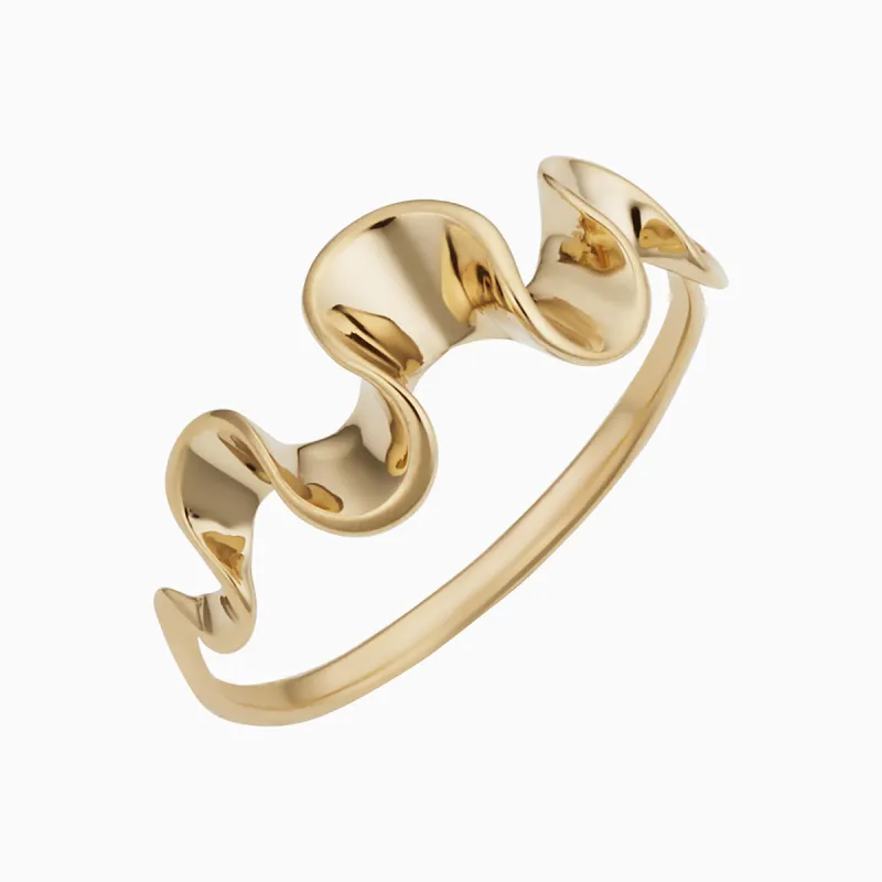 Gold Ribbon Ring sold by Oradina