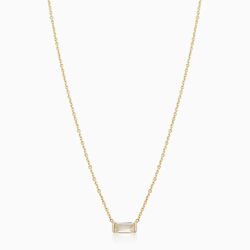 Fresco Baguette Pendant Necklace sold by Oradina