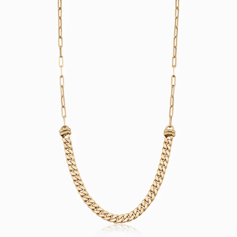 Carmine Curb Center Cut Necklace sold by Oradina