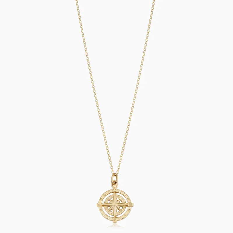 Compass Rose Pendant Necklace made by Oradina