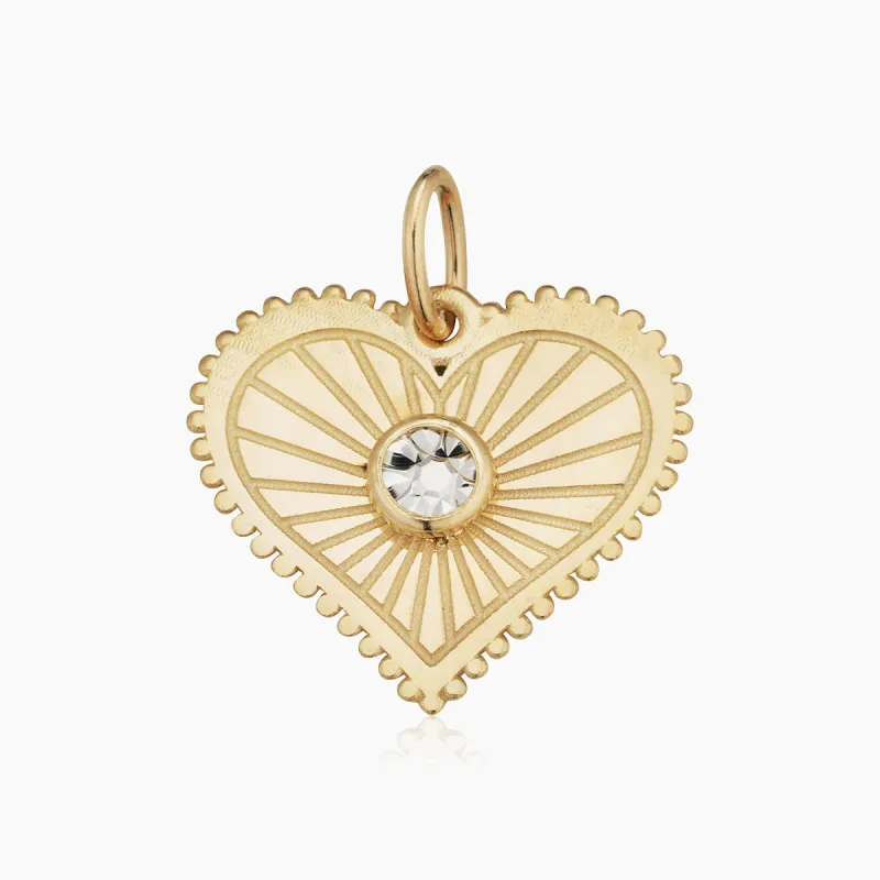 Heartburst Pendant Charm sold by Oradina
