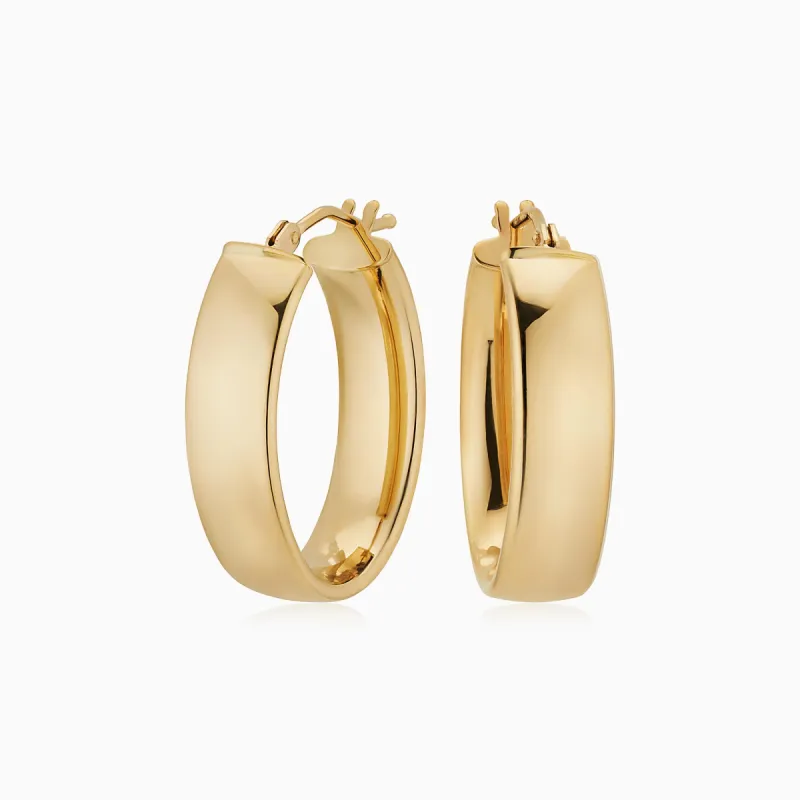 The One Midi Oval Hoops sold by Oradina